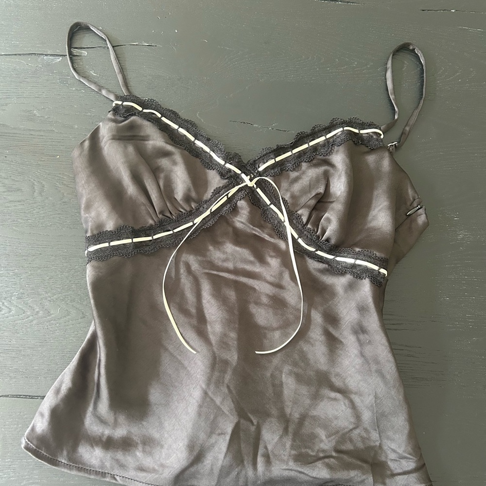 Altar'd State Black Camisole with Lace Detail